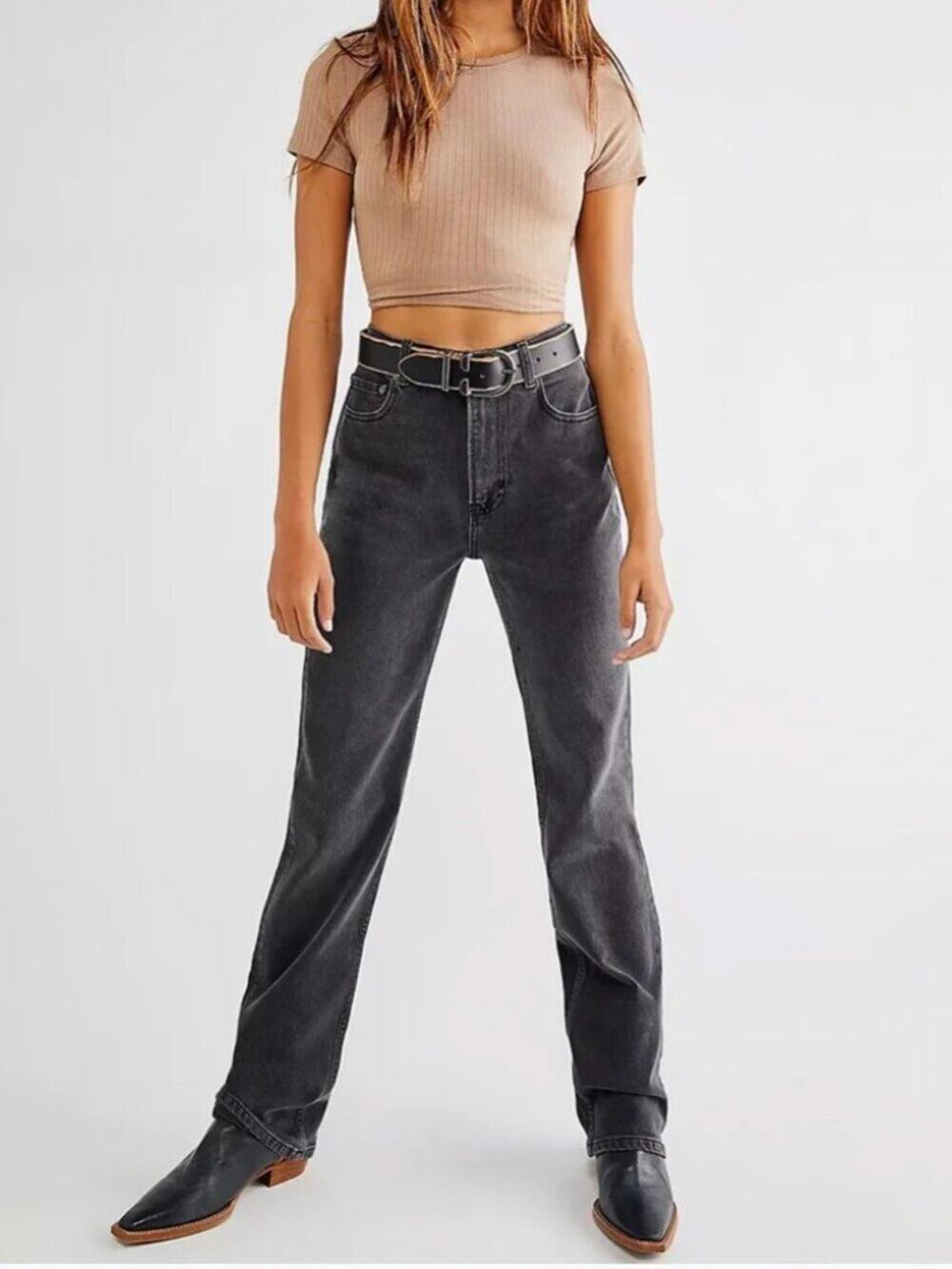 Boyish The Oliver High Rise Comfort Stretch Bootcut Jeans in Moonfleet Wash
